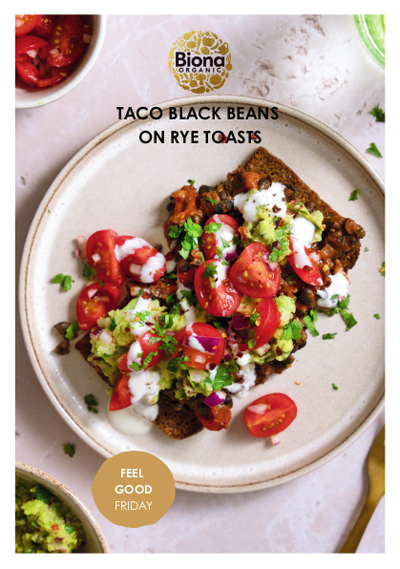 Friday's lunch idea - feel good with Taco Black Beans on Rye Toast