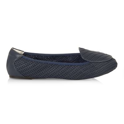 Cocorose London Navy Woven Leather Loafers