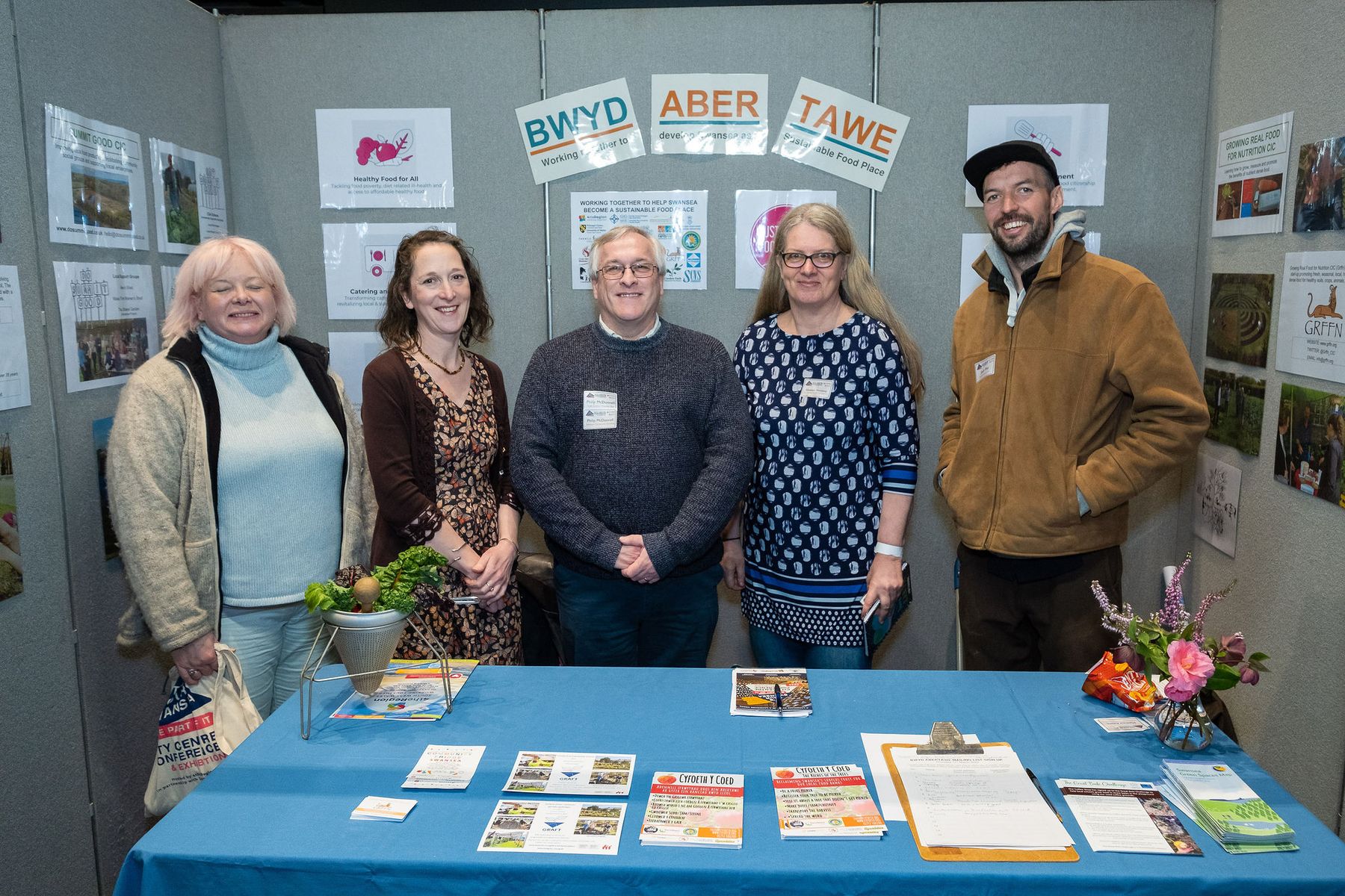 Bwyd Abertawe supporters Tanya Nash, Mary Sherwood, Phil McDonnell, Elizabeth Westaway and Josh Pike.jpg