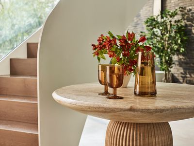 Mason Bistro Table Travertine Finish