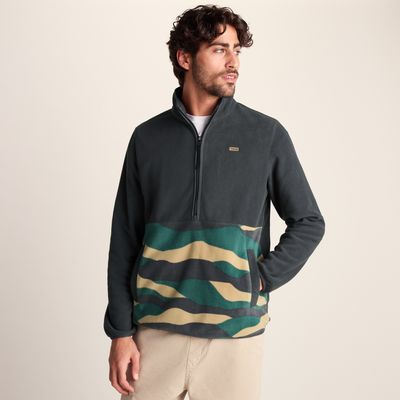 Ryle Mens Microfleece Zip Neck Deep - Slate