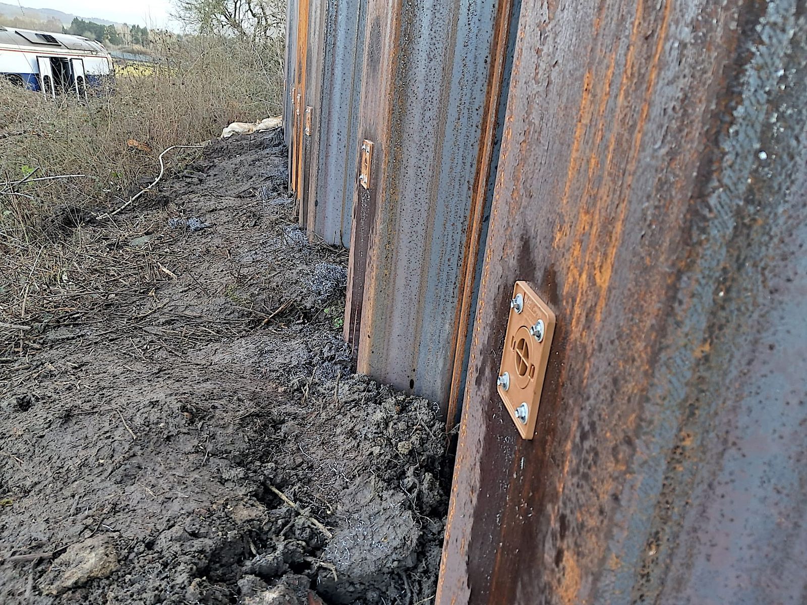 Sheet piles installed by Sheet Pile (UK) Limited at a rail infrastructure project in Crewe, by its specialist rail division, SPUK Rail.