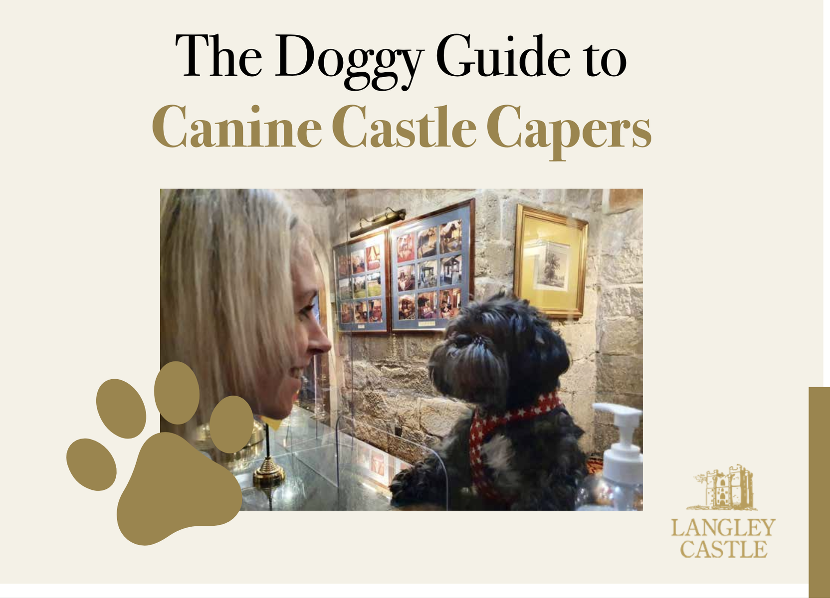 Front cover of Langley Castle's 'Doggy Guide to Castle Capers'