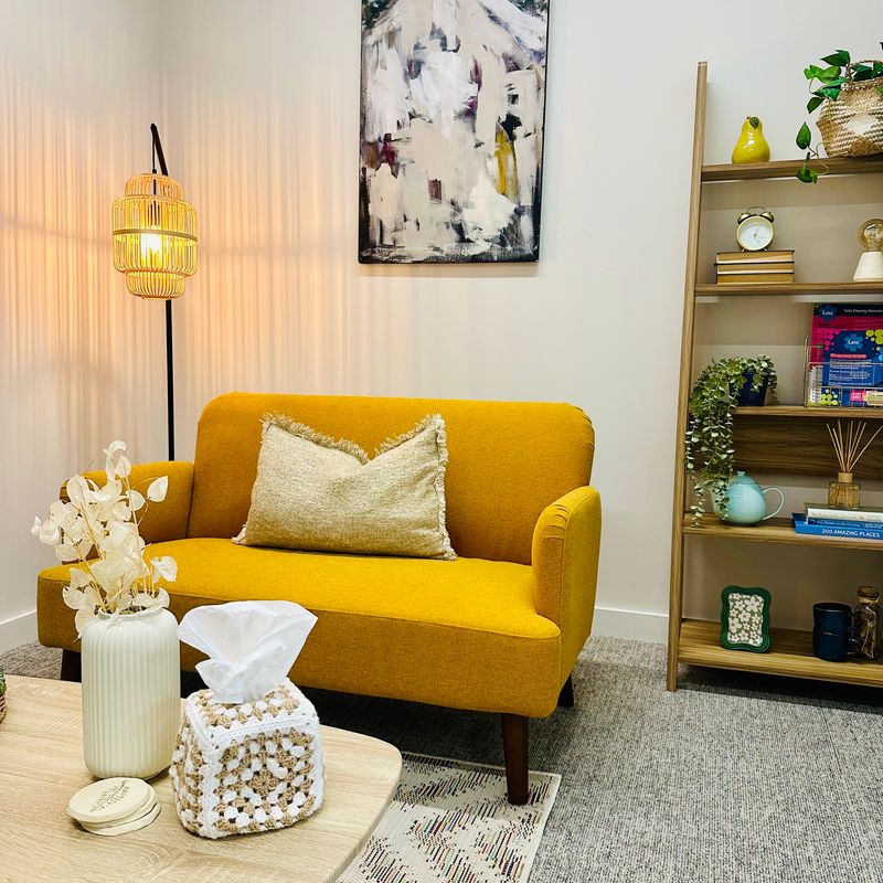 The counselling room at Linc's Wellbeing Space