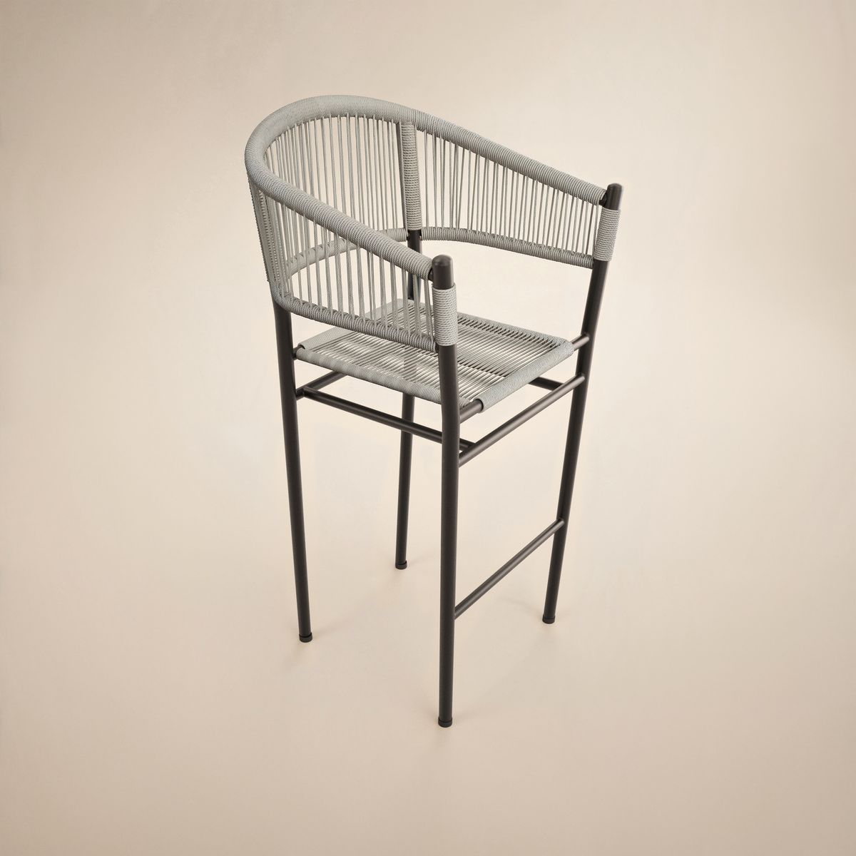 SOLACE+CO Hana Table & Lita Chairs Garden Bar Set Dark Brown