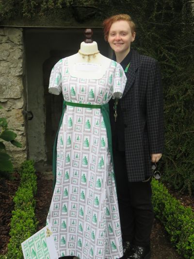 The topiary inspired dress designed by Hex Gregson (pictured)