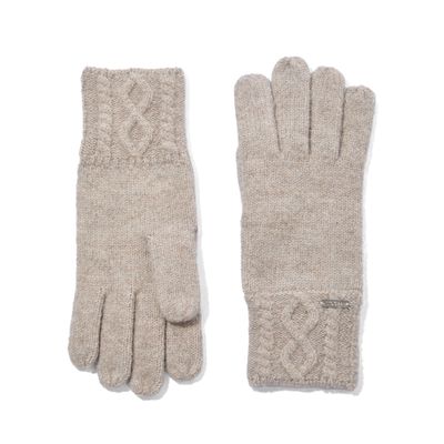 Georgia Supersoft Cable Knit Gloves - Simply Taupe