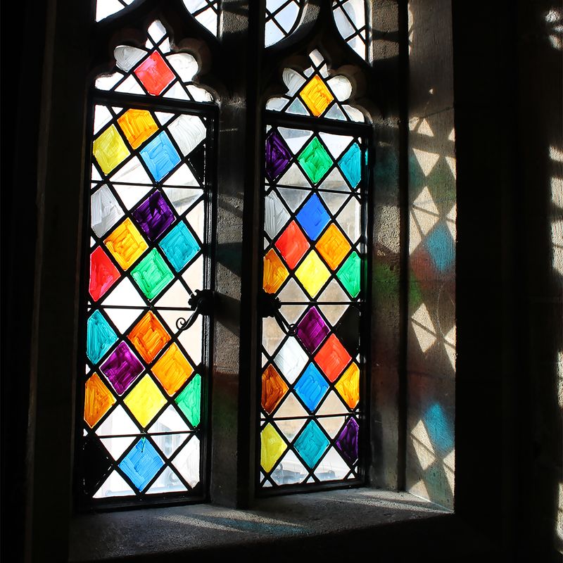 Thorndown Peelable Glass Paint Penniless Porch painted stained glass windows