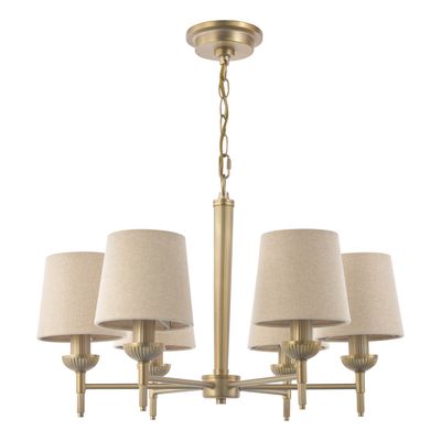 Sullivan 6 Light Pendant in Matt Champagne