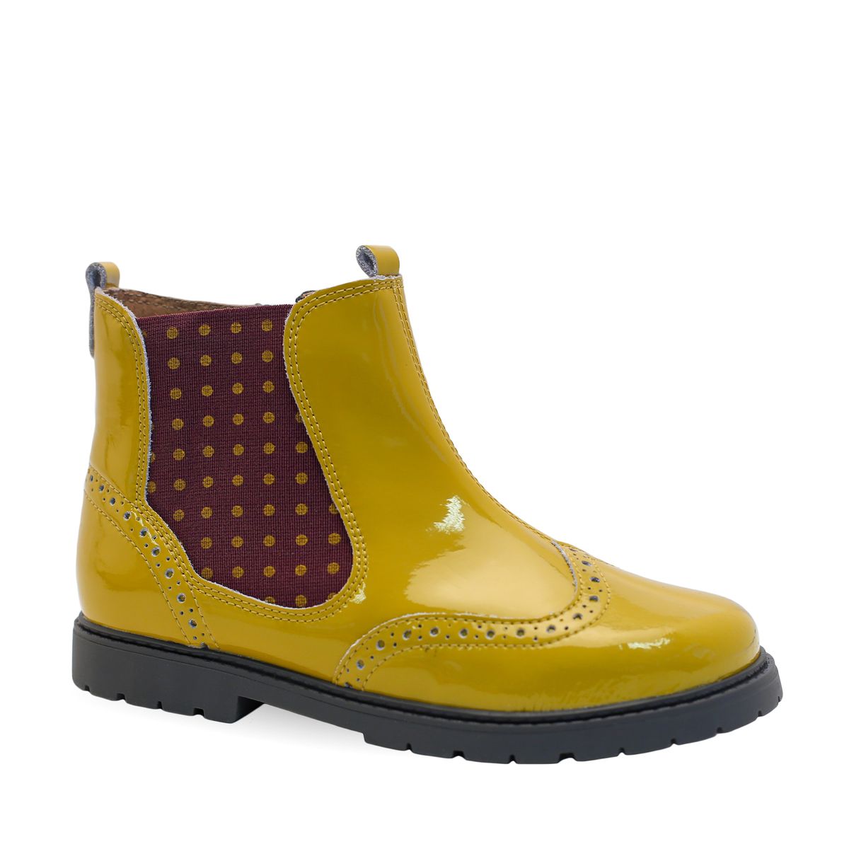 Chelsea Harvest Gold Patent Boot 