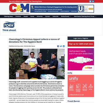 cleaningmag_com__news_cleanologys-christmas-appeal-collects-a-tonne-of-donations-for-the-hygiene-bank