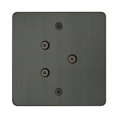 3 gang, low-voltage round button keypad switch with LED, Jordan bronze finish