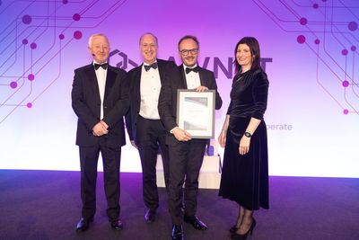 Highly commended in the 'Best Innovation' category, Managing Partner at Gardner Leader, Derek Rodgers (2nd right) at the LawNet awards