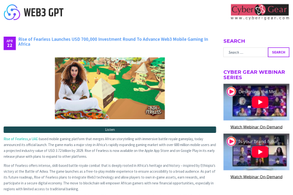 Screencapture of Web3GPT (CyberGear)