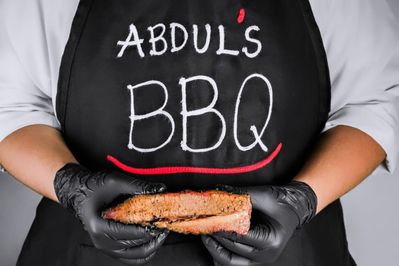 Apron with logo