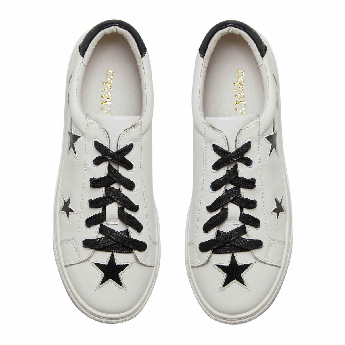 Hoxton White with Black Stars