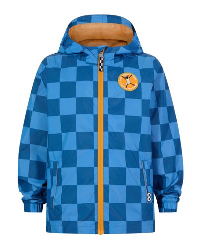 Cohampshire Kids Shaun the Sheep Waterproof Jacket - Bluebell/Night Blue Checkerboard