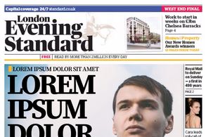 Screencapture of London Evening Standard