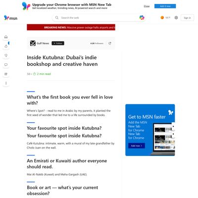 Screencapture of MSN