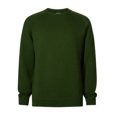 Chesney Mens Crew Neck Knit Jumper - Leaf Green
