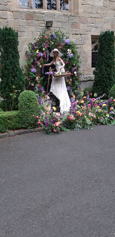 Bridal shoot, in conjunction with Belle Bridal and the Great British Bash, at Langley Castle Hotel in 2020.