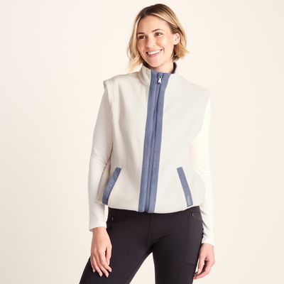 Arrad Women's Relaxed Fit Microfleece Gilet - Vanilla