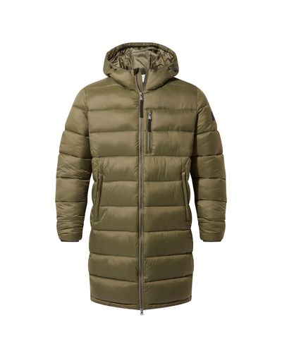 Barnby Men's Long Padded Jacket - Khaki