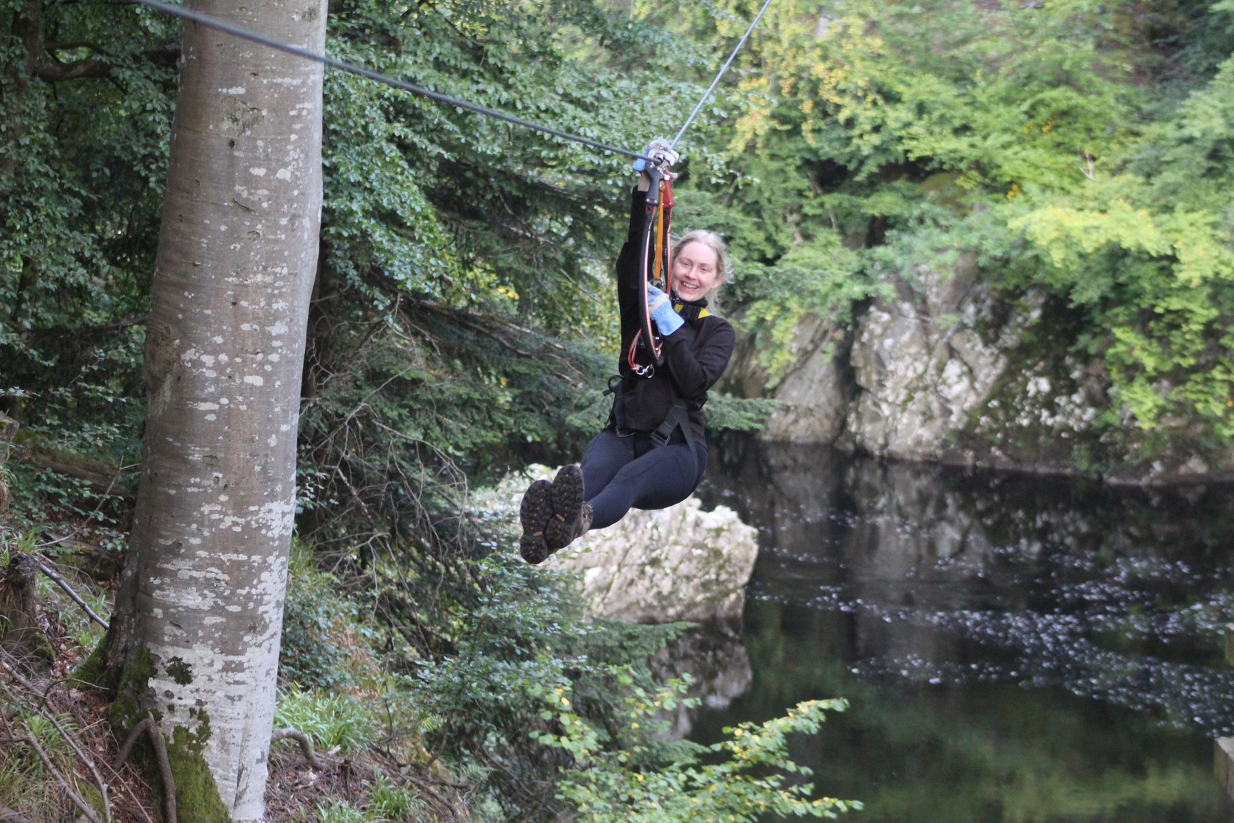 Zip Line over river Garry