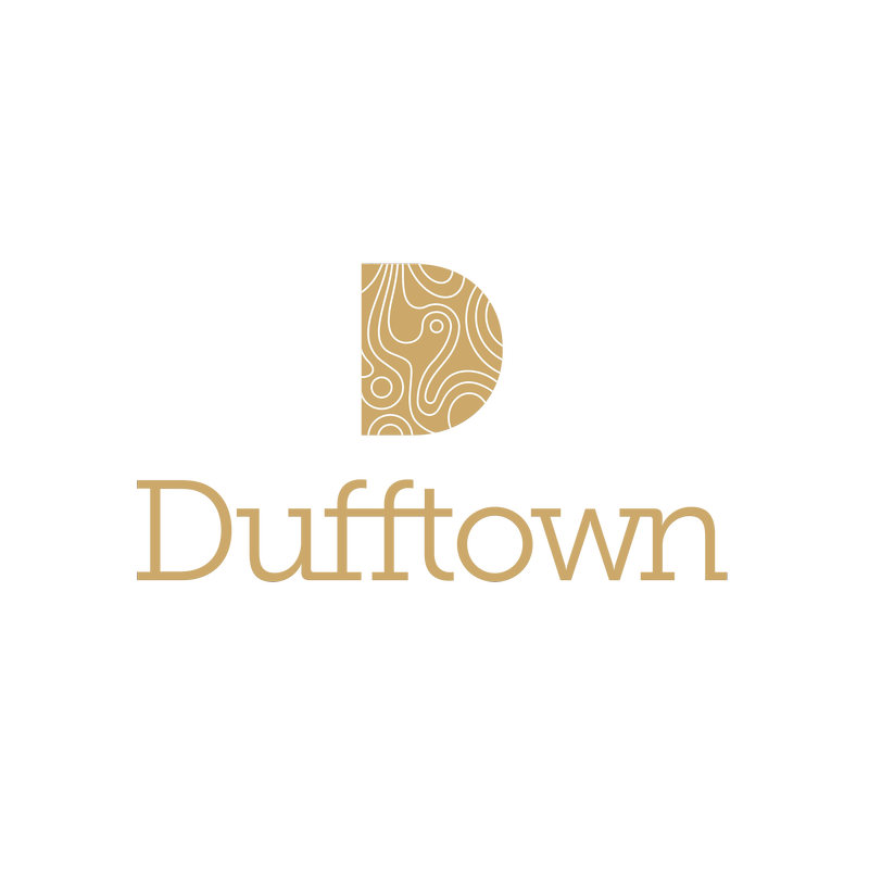 Destination Dufftown brand marque - lockup - copper