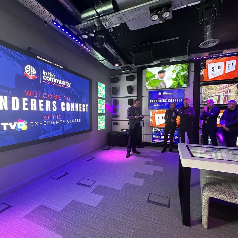 Bolton Wanderers’ charity networks at TVD’s new Experience Centre