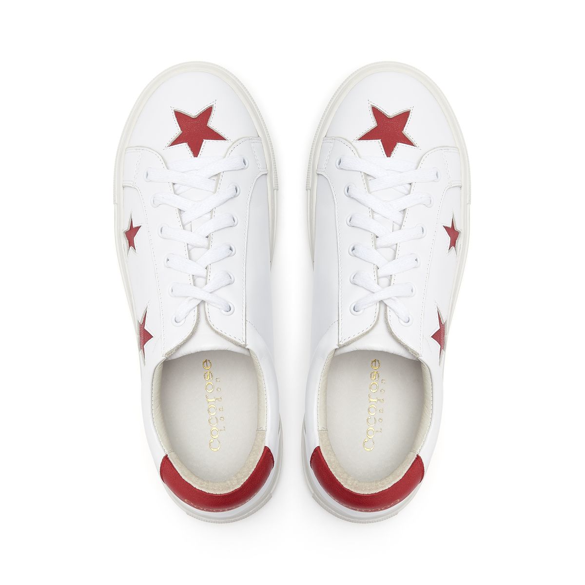 Hoxton White with Red Stars