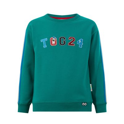 Lonk Shaun the Sheep Kids Supersoft Graphic Crew Neck Sweatshirt - Peacock Green