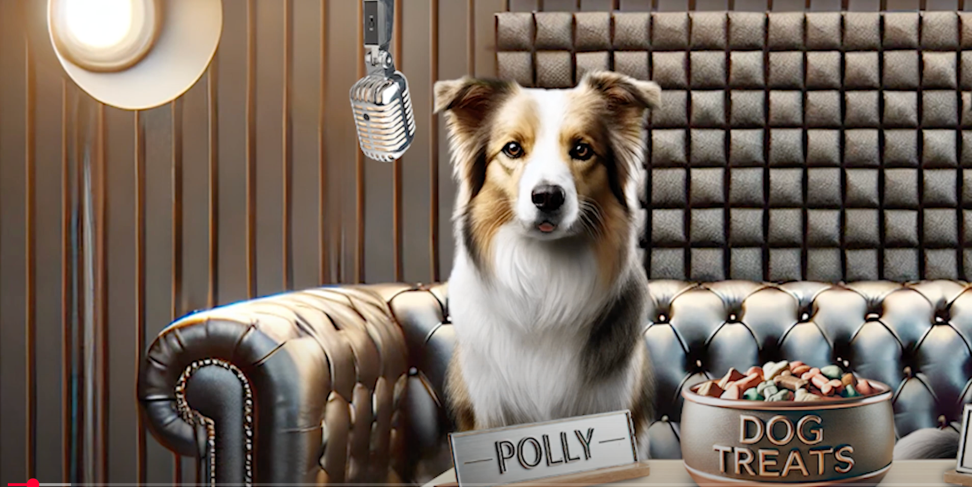 Polly, one of the two daytime TV-style presenters of the Dogcast - the first-ever podcast by dogs - launched by the Border Collie Trust GB