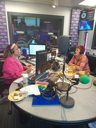 Danielle at BBC Three Counties with Babs Mitchel 