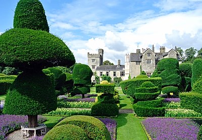 Levens Hall and Gardens, at Levens, near Kendal, in the Southern Lake District, UK.  