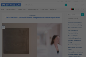 Screencapture of UAE Business Zone
