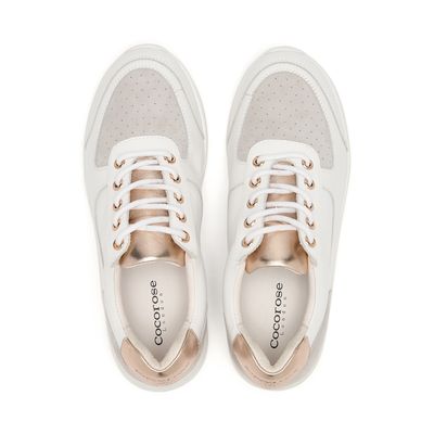 Shoreditch platform trainers from Cocorose London, (www.cocoroselondon.com), in Grey and Rose Gold