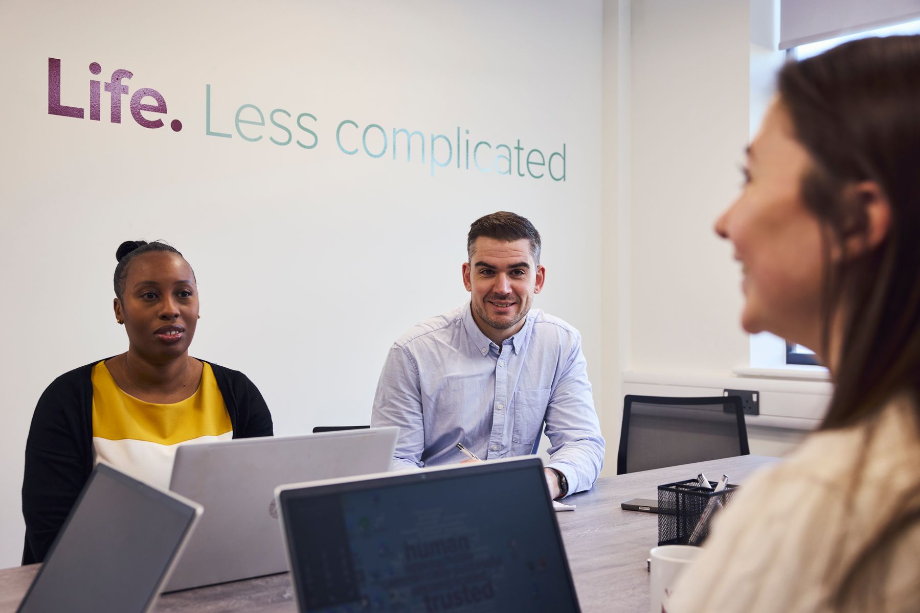 Team members Carmella Cephas, Silas Miller and Chloe Stennard at WSP Solicitors' new Gloucester office