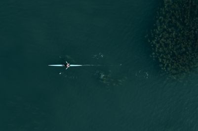 Rowing lake from the top 