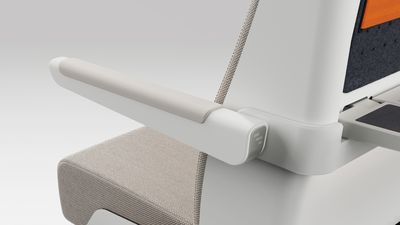 Close up of ALIZÉ rail seat arm.