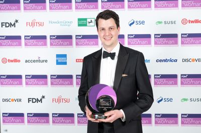 Declan O'Gorman, Head of Engineering at Natwest Group - winner of the 'Male Agent Of Change' Award (sponsored by Centrica Plc) at the 2023 FDM everywoman in Technology Awards
