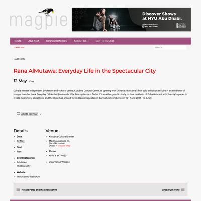 Screencapture of Magpie.ae