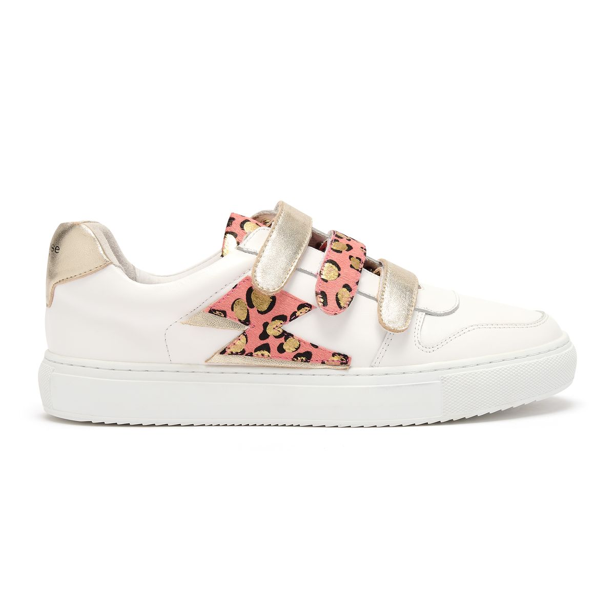 Hoxton Velcro Pink and Gold Leopard Trainers From Cocorose London