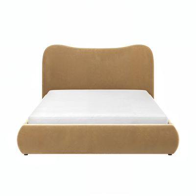 Solace+Co Ember Ottoman Bed Sand Velvet