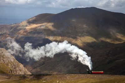 Wales - steam railway views from Snowdon