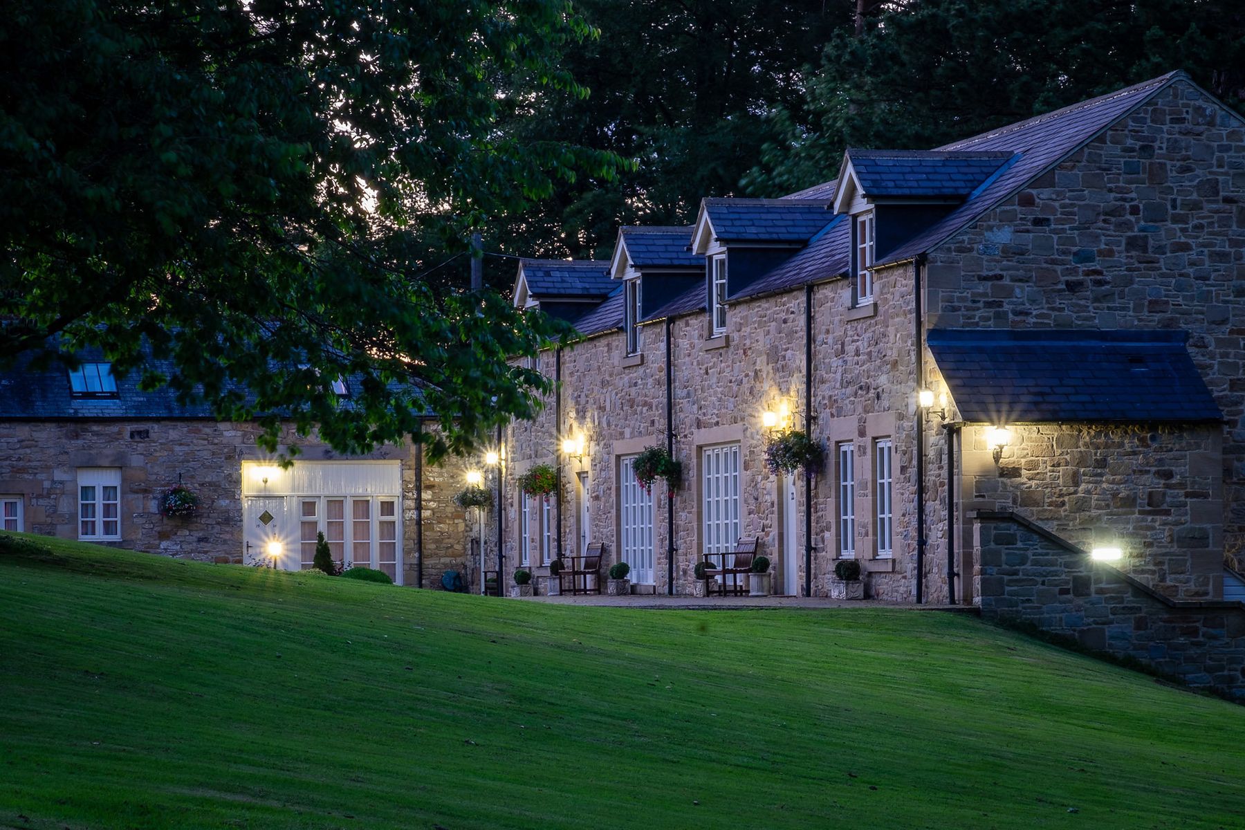 Castle View accommodation at Langley Castle Hotel, Northumberland, UK.
