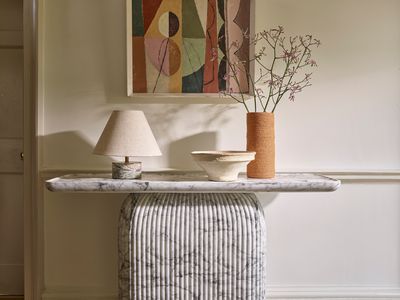 Capri Console Table Marble Finish