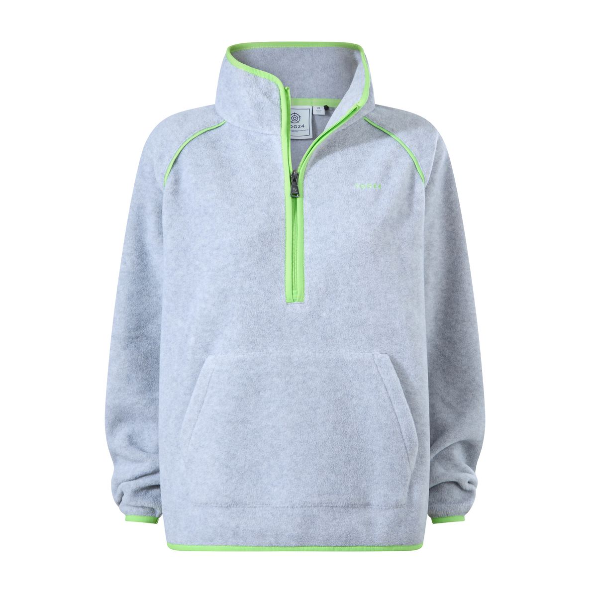 Rawson Womens Relaxed Fit Microfleece Zip Neck - Grey Melange