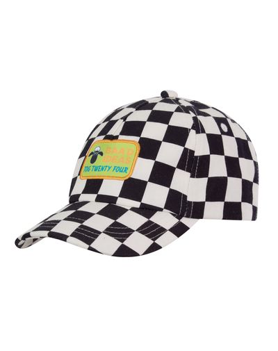 Bardoka Kids Shaun the Sheep Baseball Cap - Black White Checkerboard