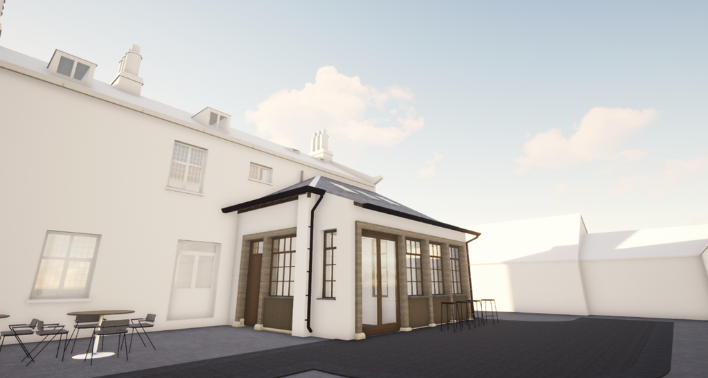 Architect's impression of the new Levens Bakery at Levens Hall & Gardens in the South Lakes